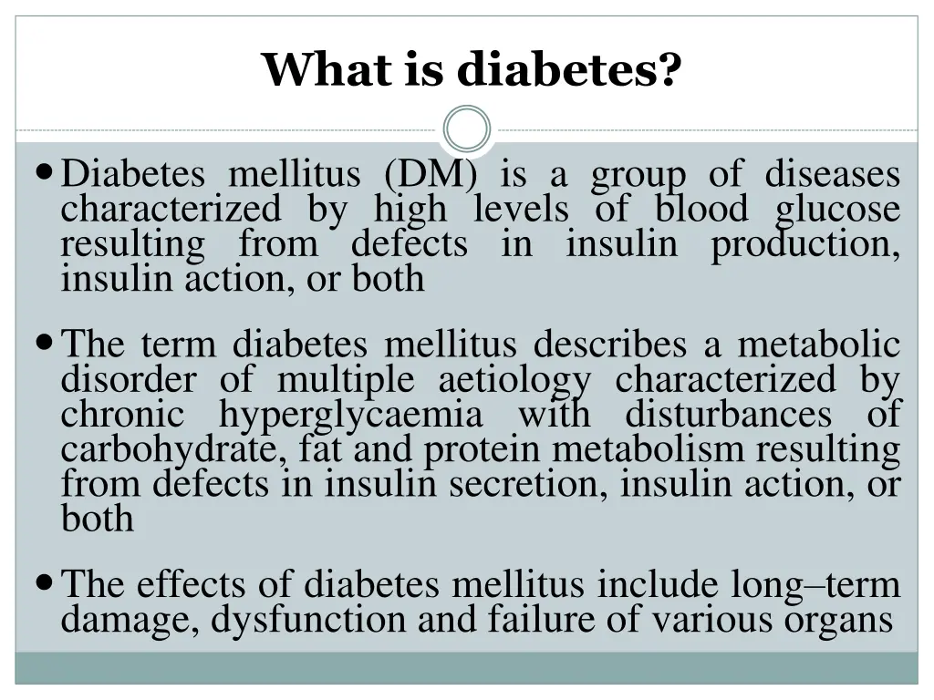 what is diabetes