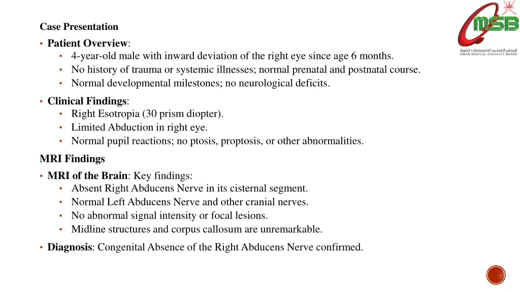 case presentation patient overview 4 year