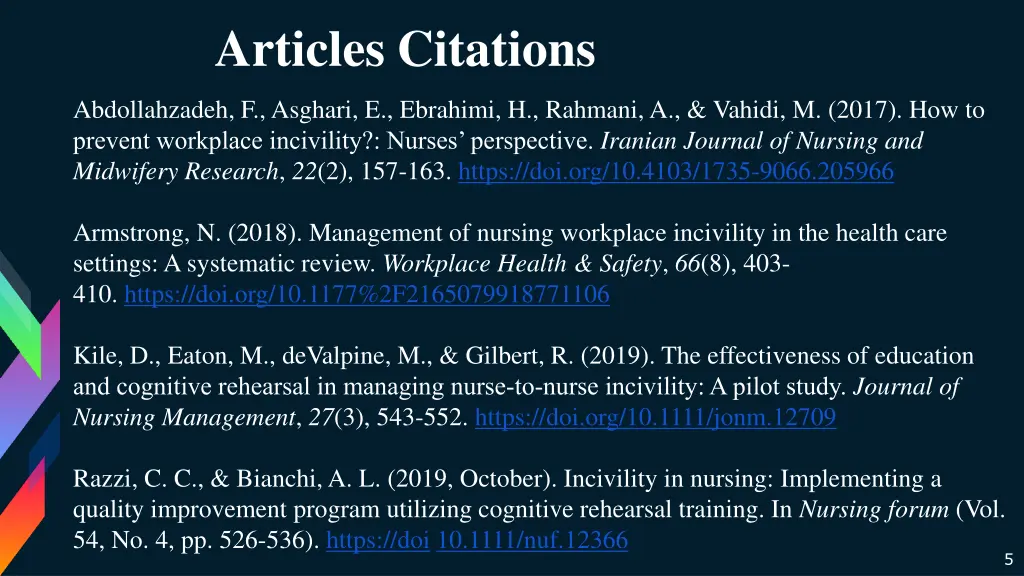 articles citations