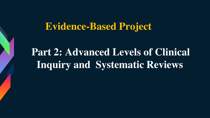 evidence based project