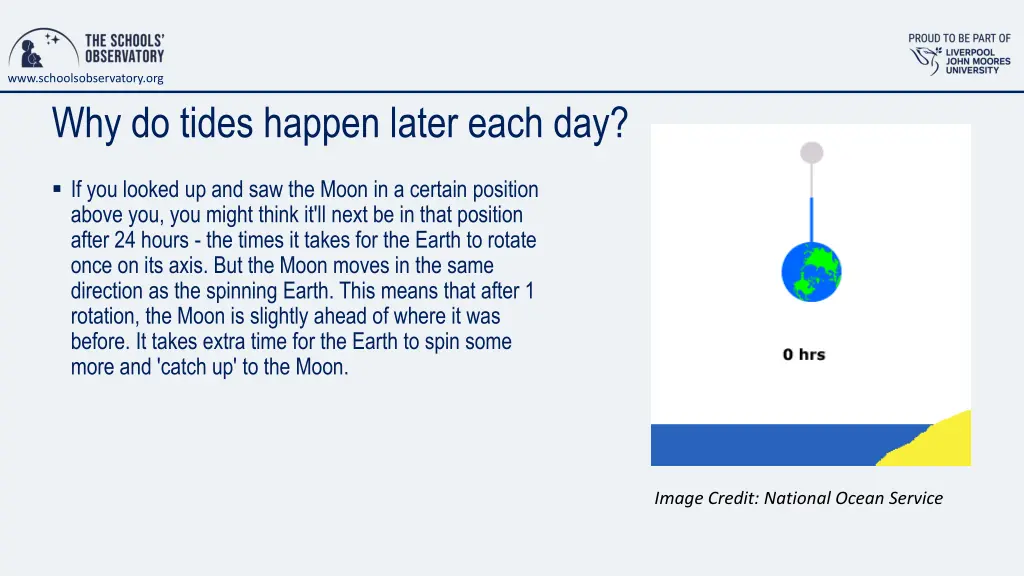 www schoolsobservatory org why do tides happen