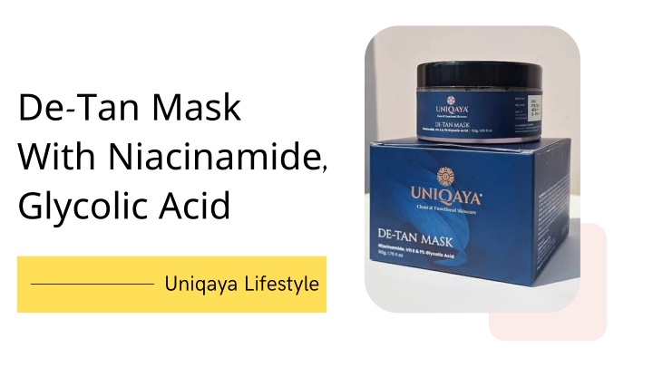 de tan mask with niacinamide glycolic acid