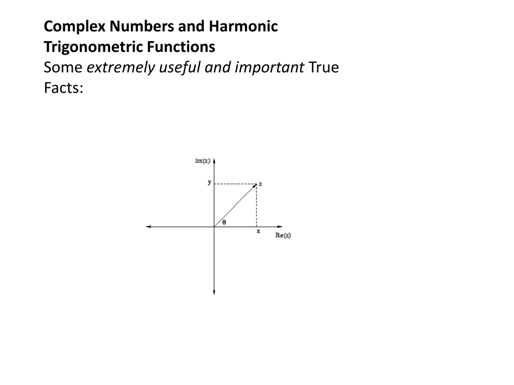 complex numbers and harmonic trigonometric