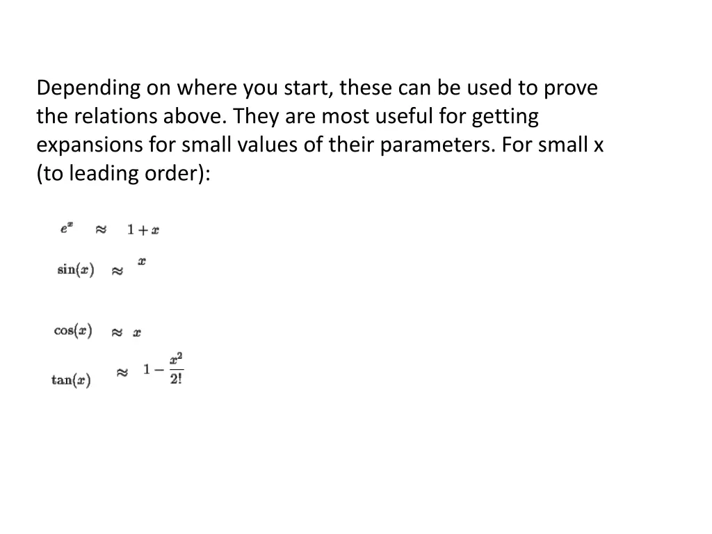 depending on where you start these can be used