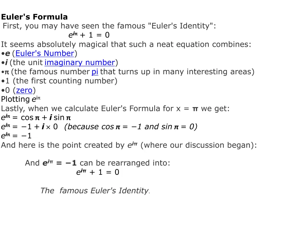 euler s formula first you may have seen