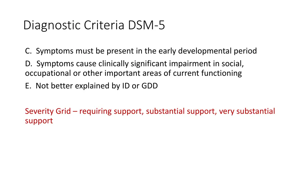 diagnostic criteria dsm 5 1
