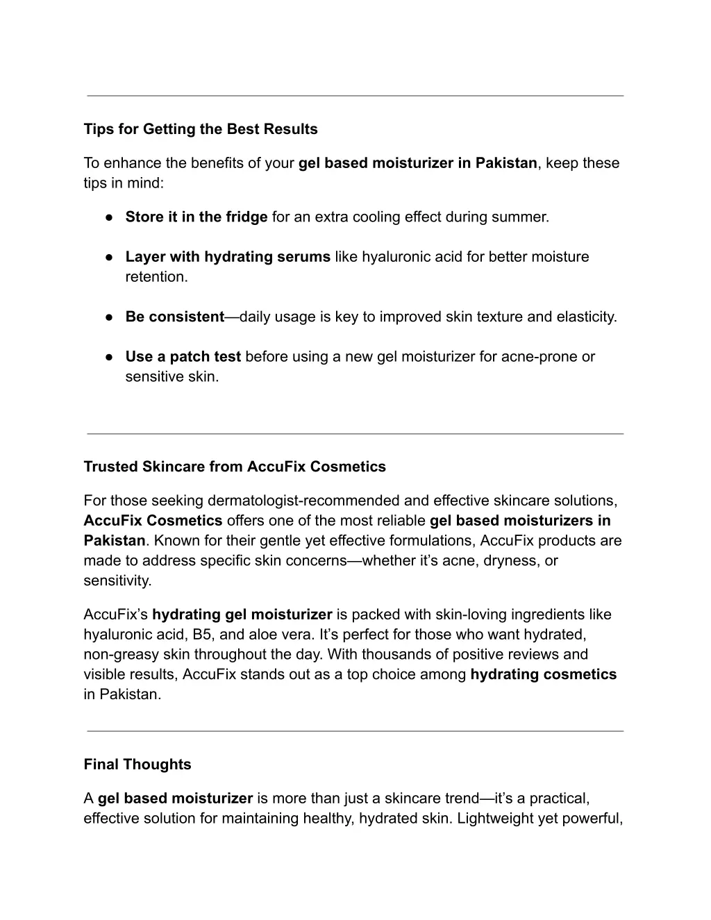 tips for getting the best results