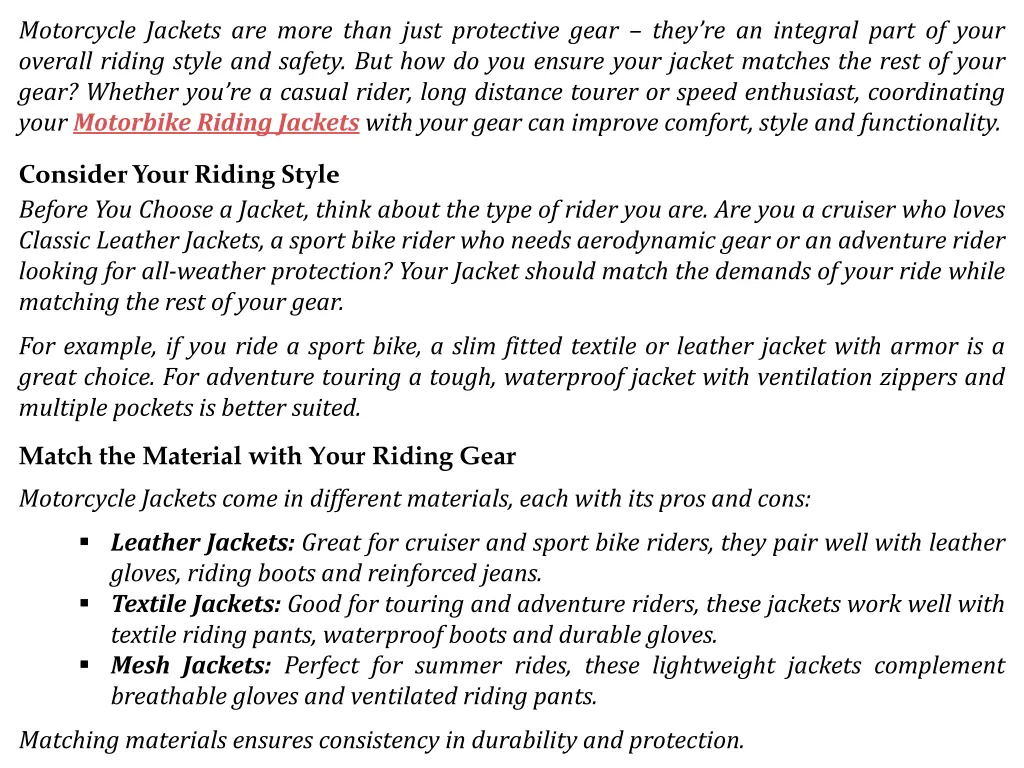 motorcycle jackets are more than just protective