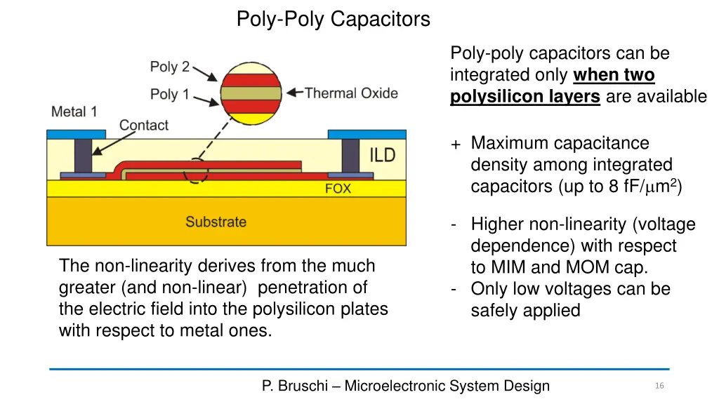 poly poly capacitors