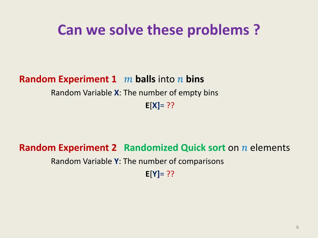 can we solve these problems