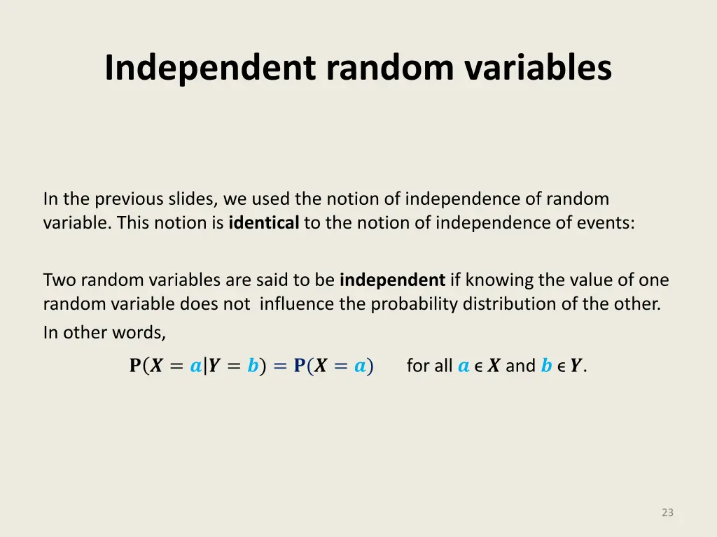 independent random variables