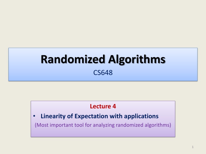 randomized algorithms cs648