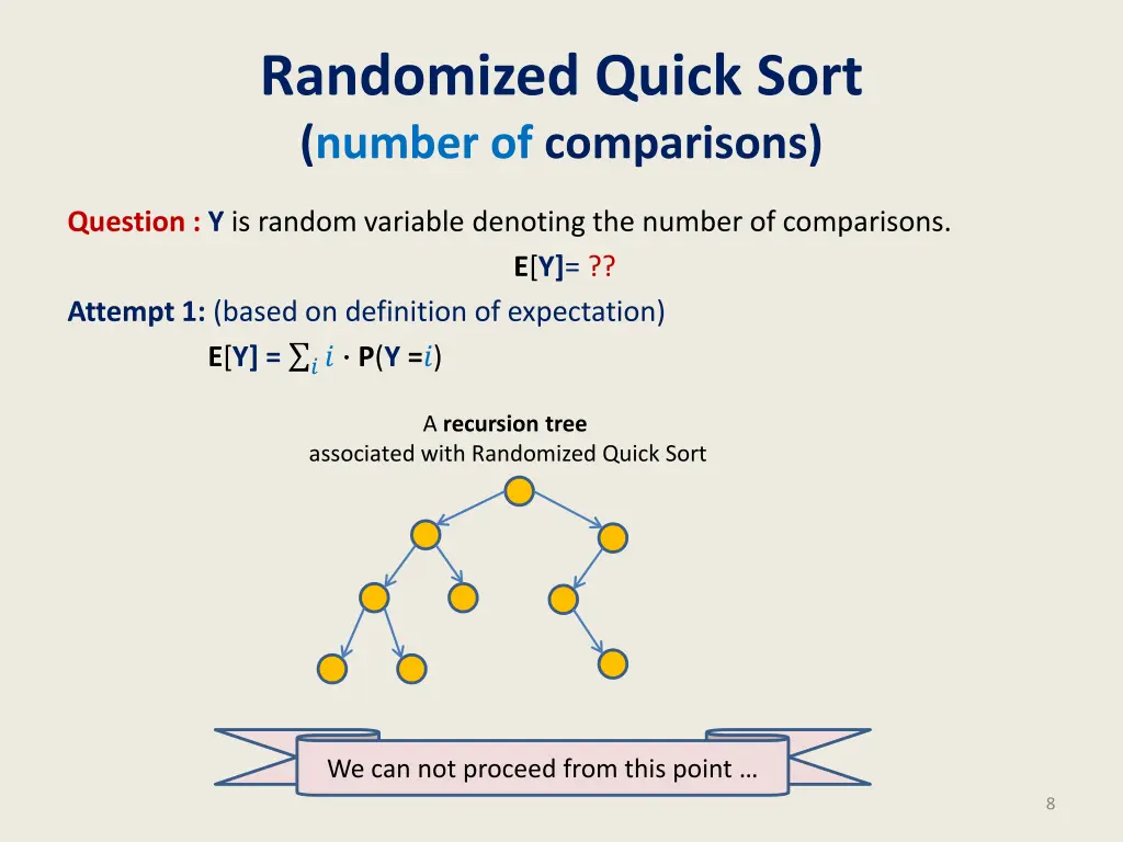 randomized quick sort number of comparisons