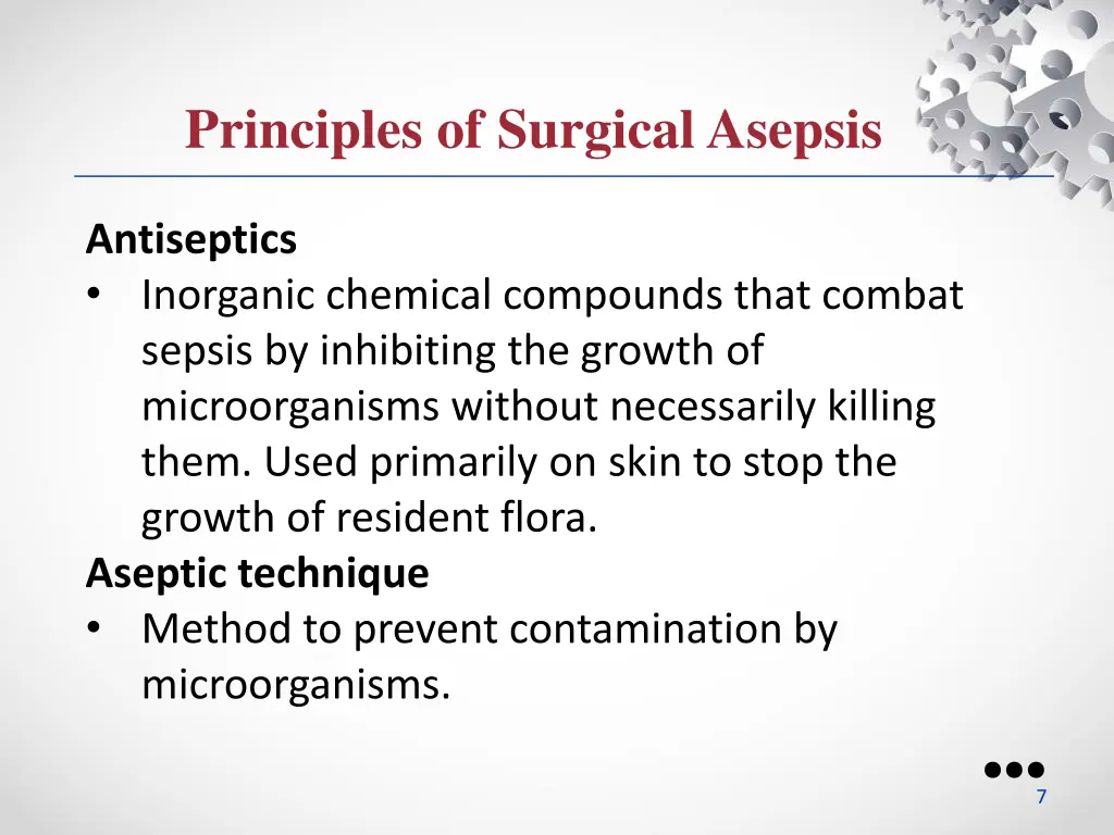 principles of surgical asepsis 1