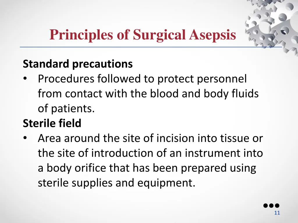 principles of surgical asepsis 5