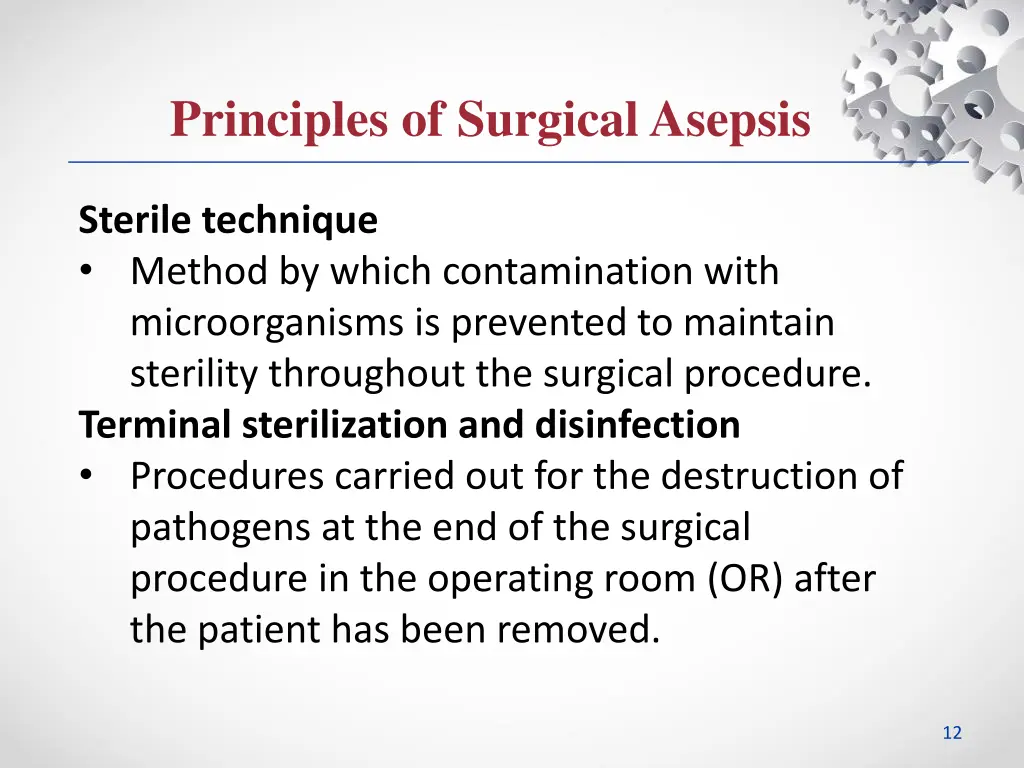 principles of surgical asepsis 6