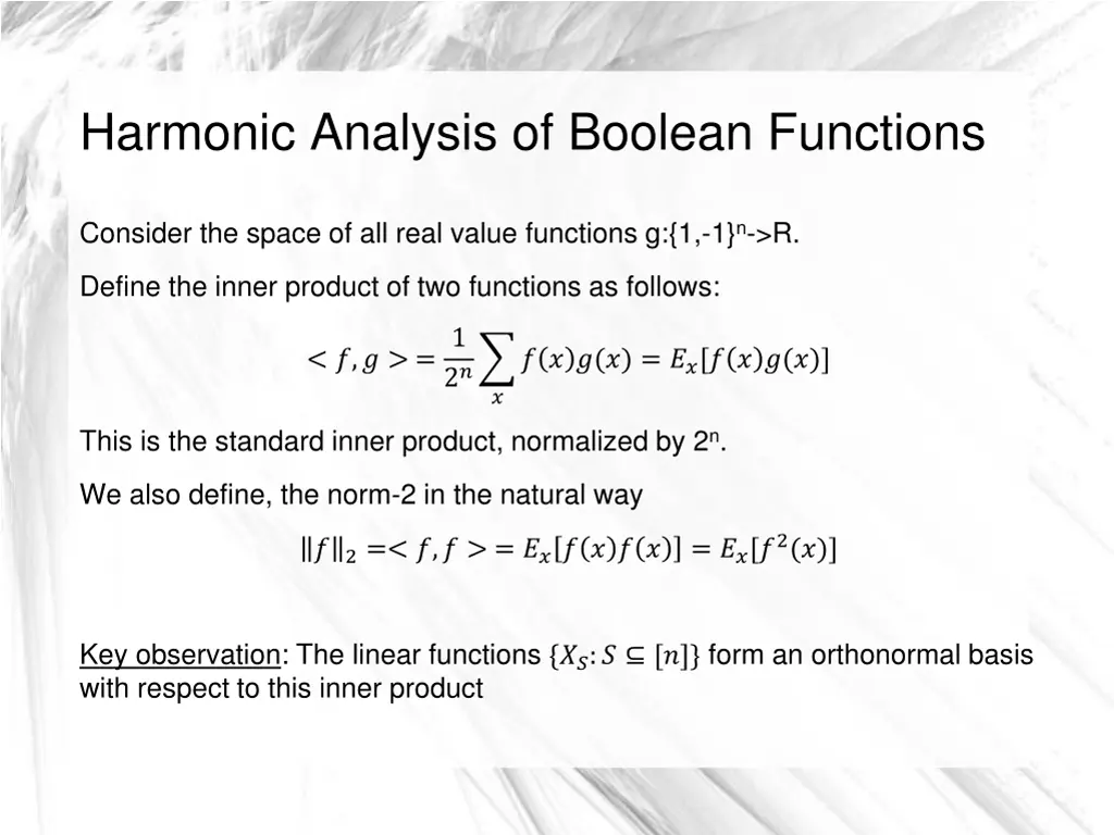 harmonic analysis of boolean functions 1