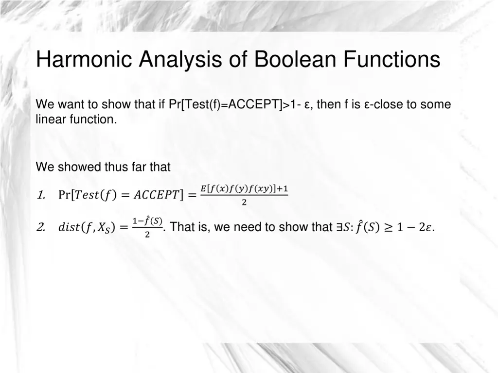 harmonic analysis of boolean functions 5