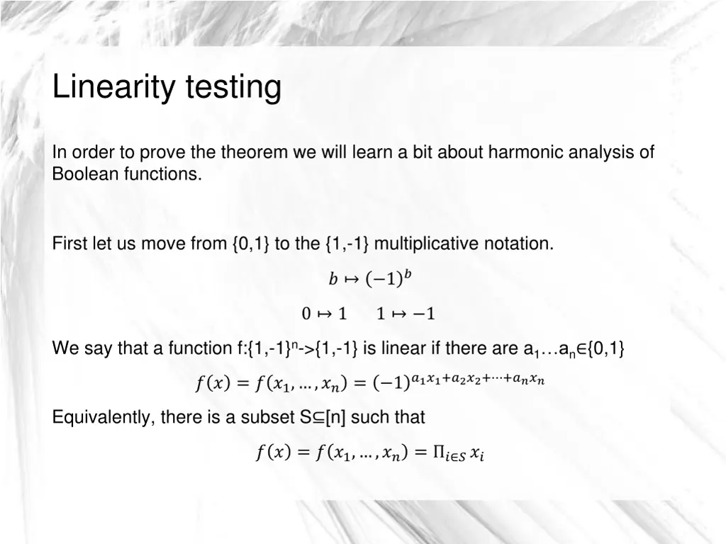 linearity testing 8