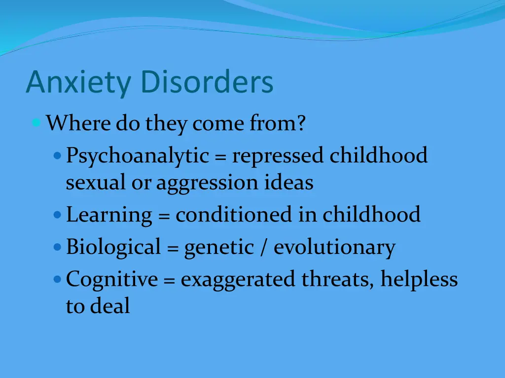 anxiety disorders 1