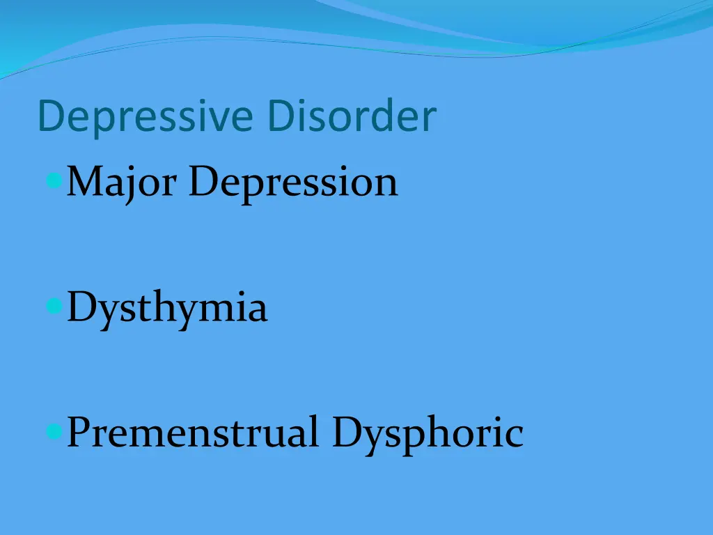 depressive disorder major depression