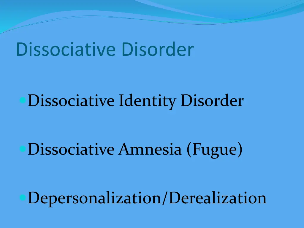 dissociative disorder