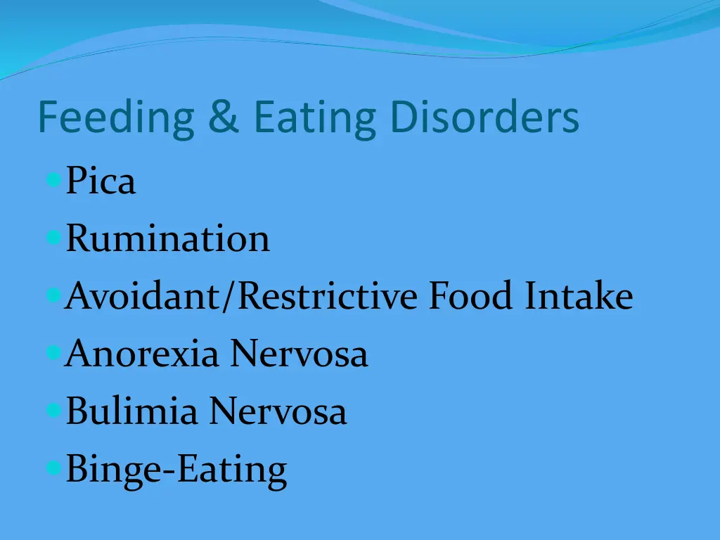 feeding eating disorders pica rumination avoidant