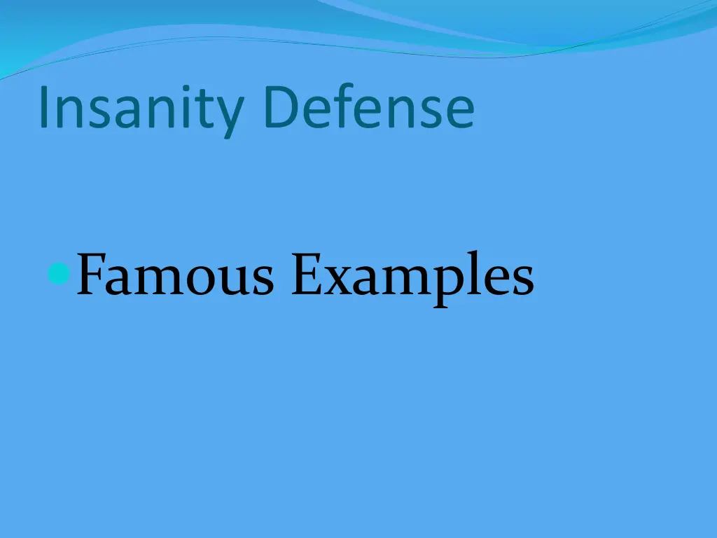 insanity defense
