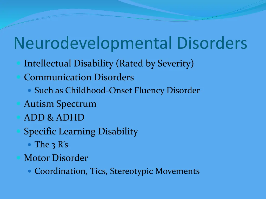 neurodevelopmental disorders