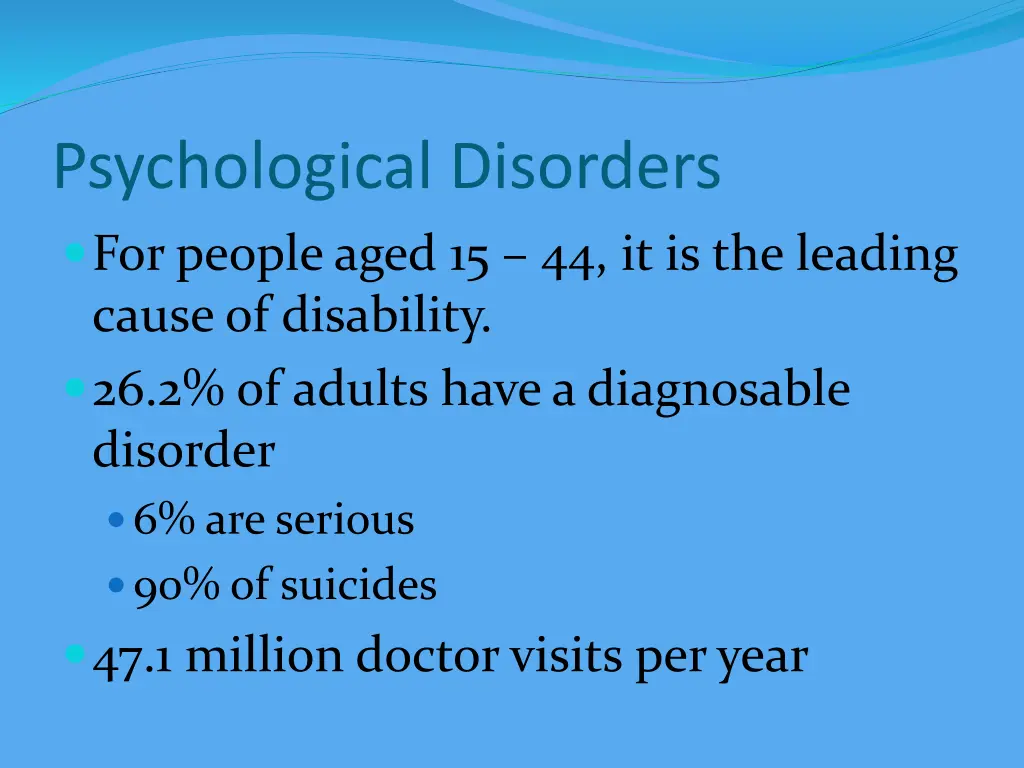 psychological disorders for people aged