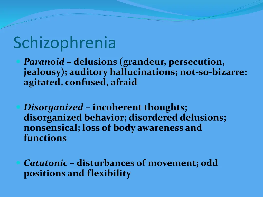 schizophrenia paranoid delusions grandeur