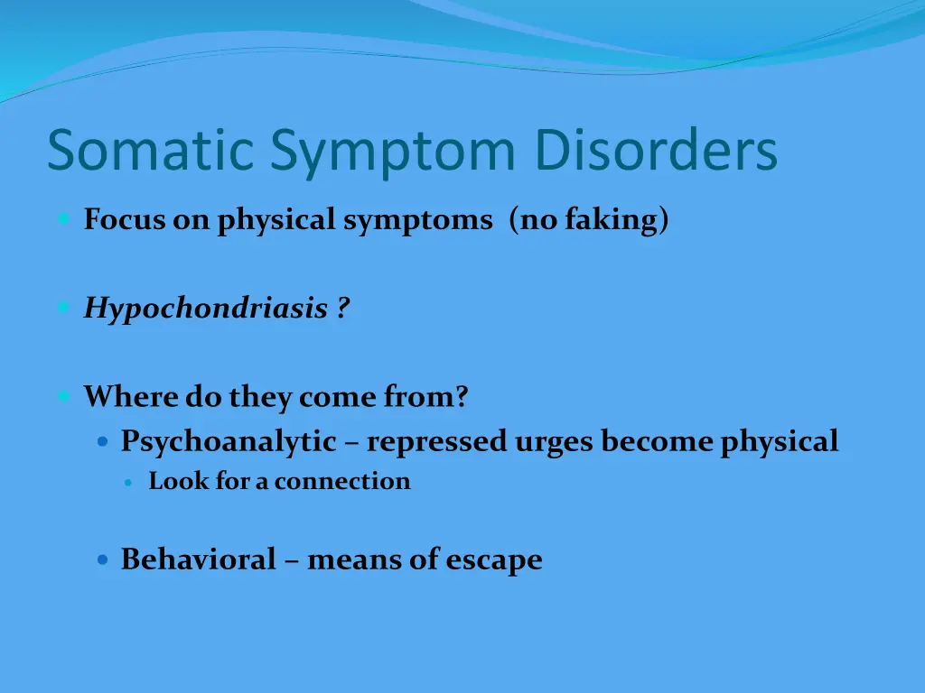 somatic symptom disorders