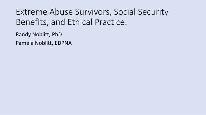 extreme abuse survivors social security benefits