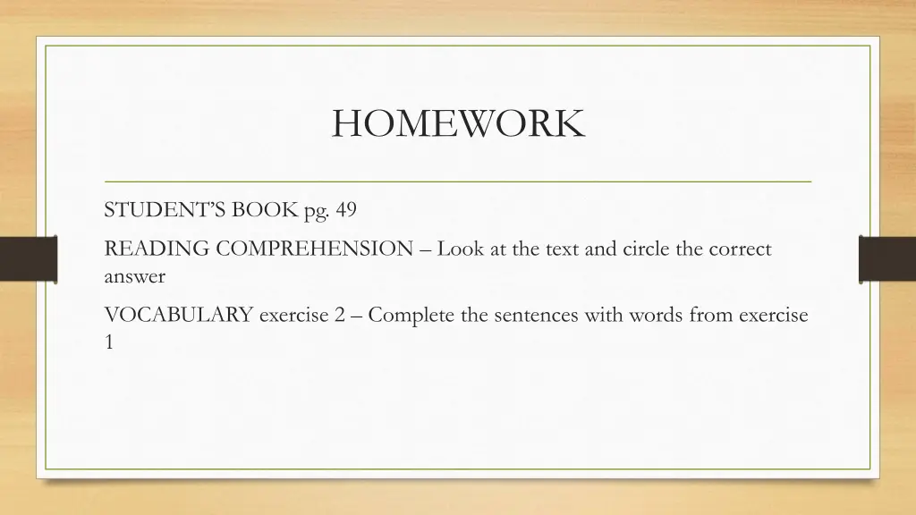 homework