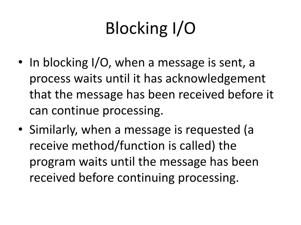 blocking i o