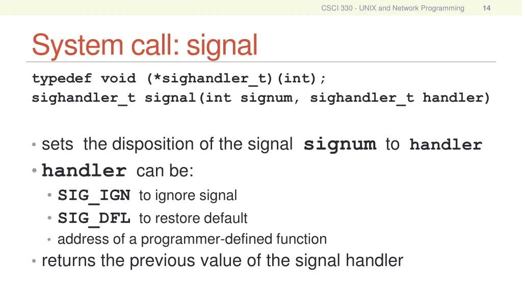 csci 330 unix and network programming 13