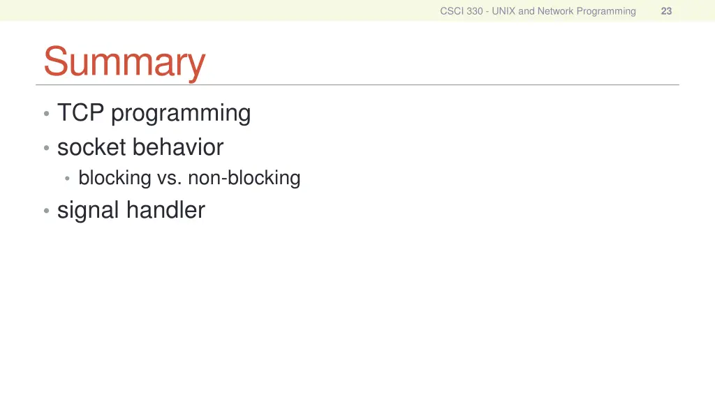 csci 330 unix and network programming 22