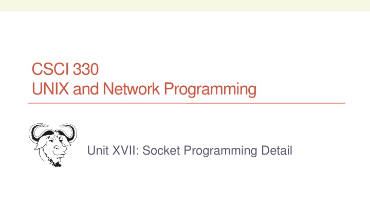 csci 330 unix and network programming