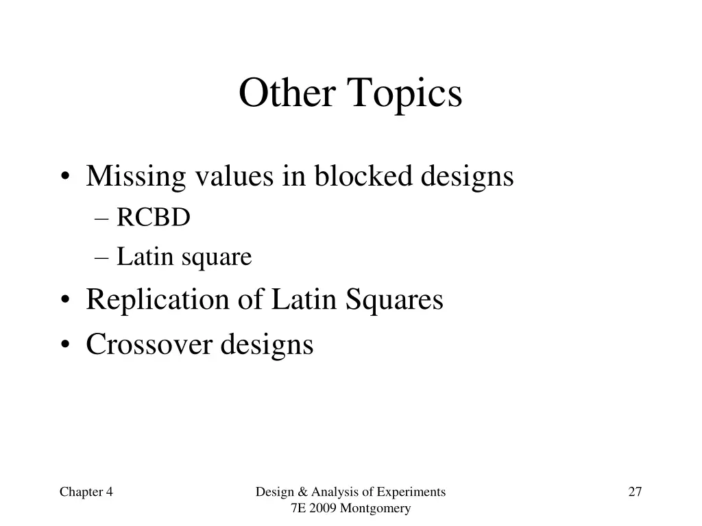 other topics