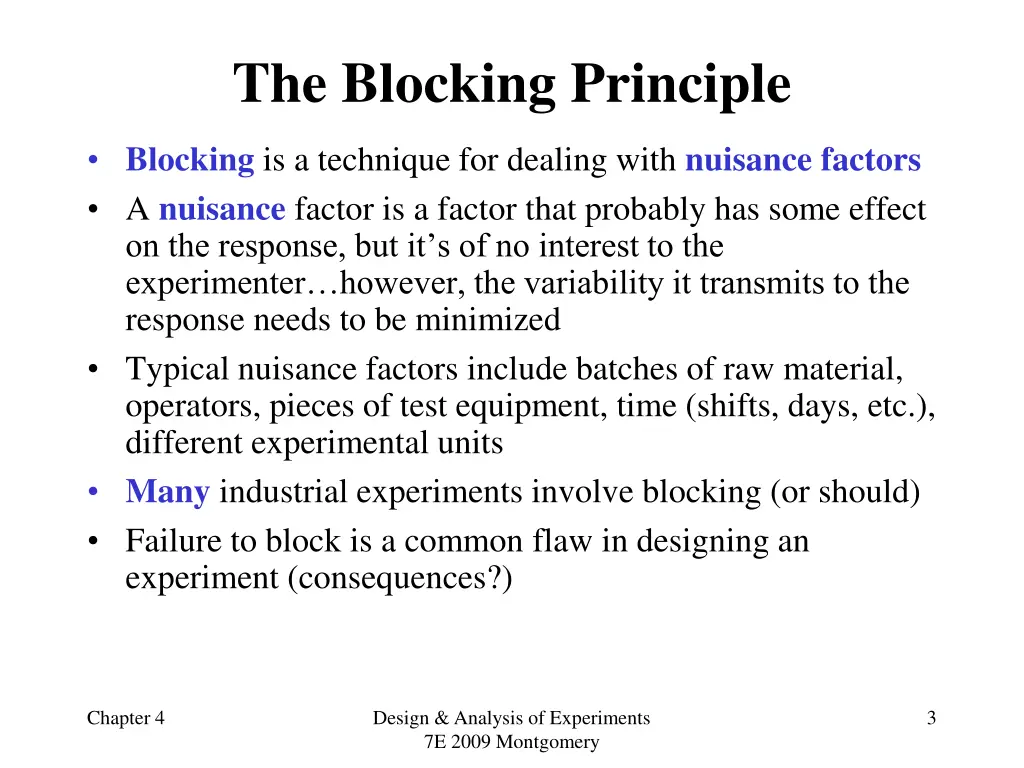 the blocking principle