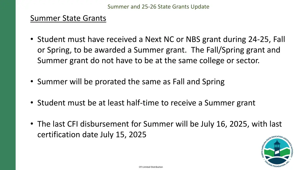 summer and 25 26 state grants update 2