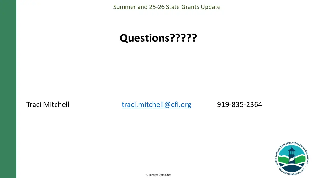 summer and 25 26 state grants update 26