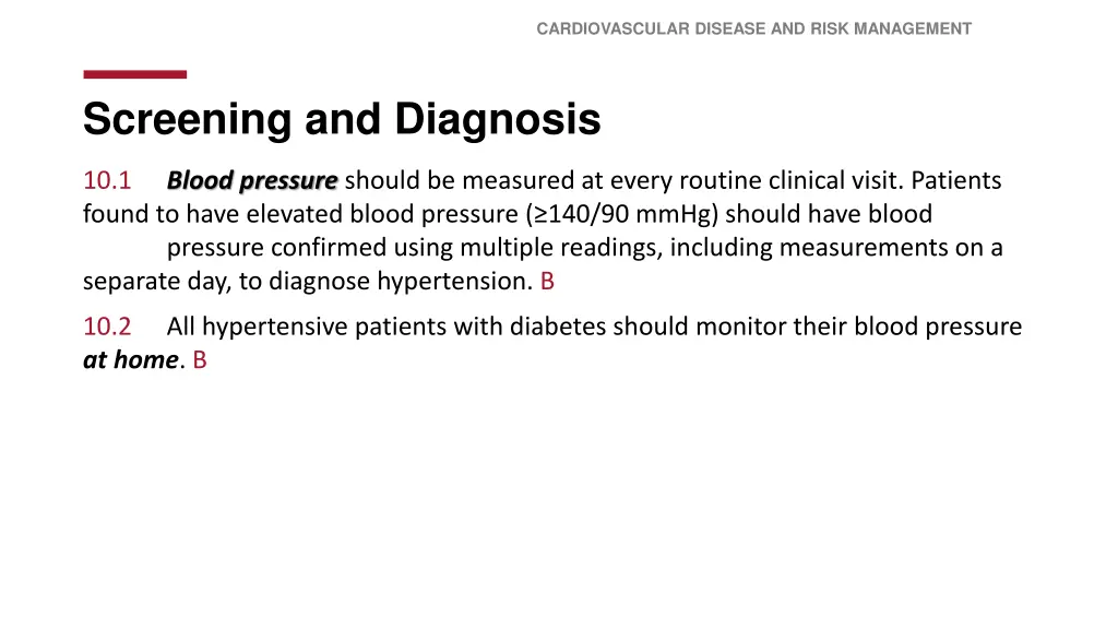 cardiovascular disease and risk management