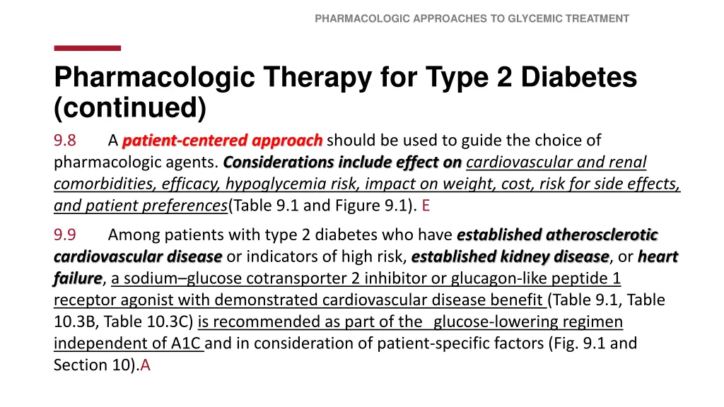 pharmacologic approaches to glycemic treatment 1