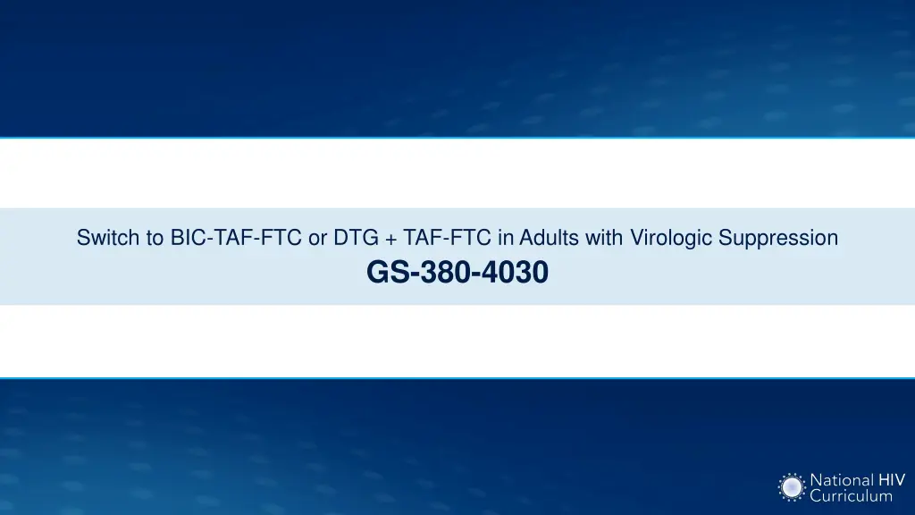 switch to bic taf ftc or dtg taf ftc in adults
