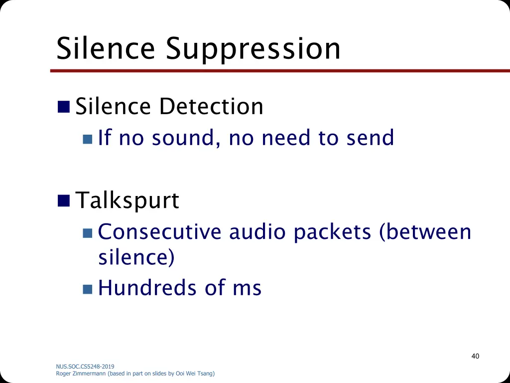 silence suppression