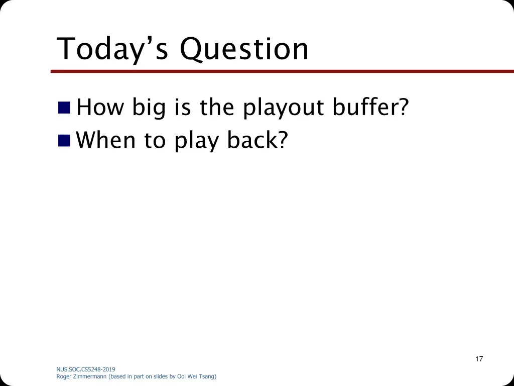 today s question