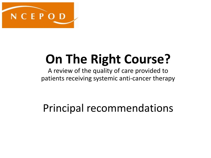 on the right course a review of the quality