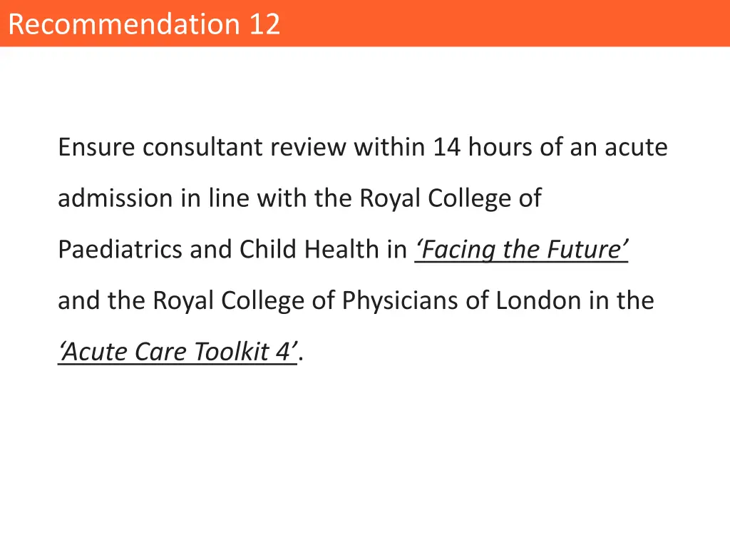 recommendation 12
