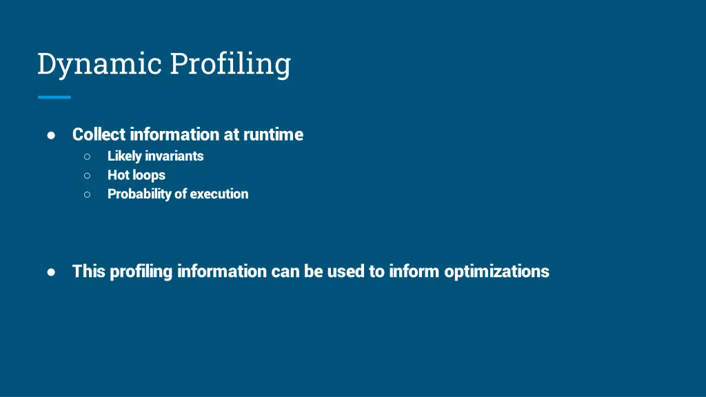 dynamic profiling